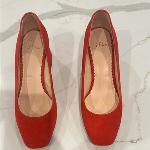 J. Crew Red Suede Heels